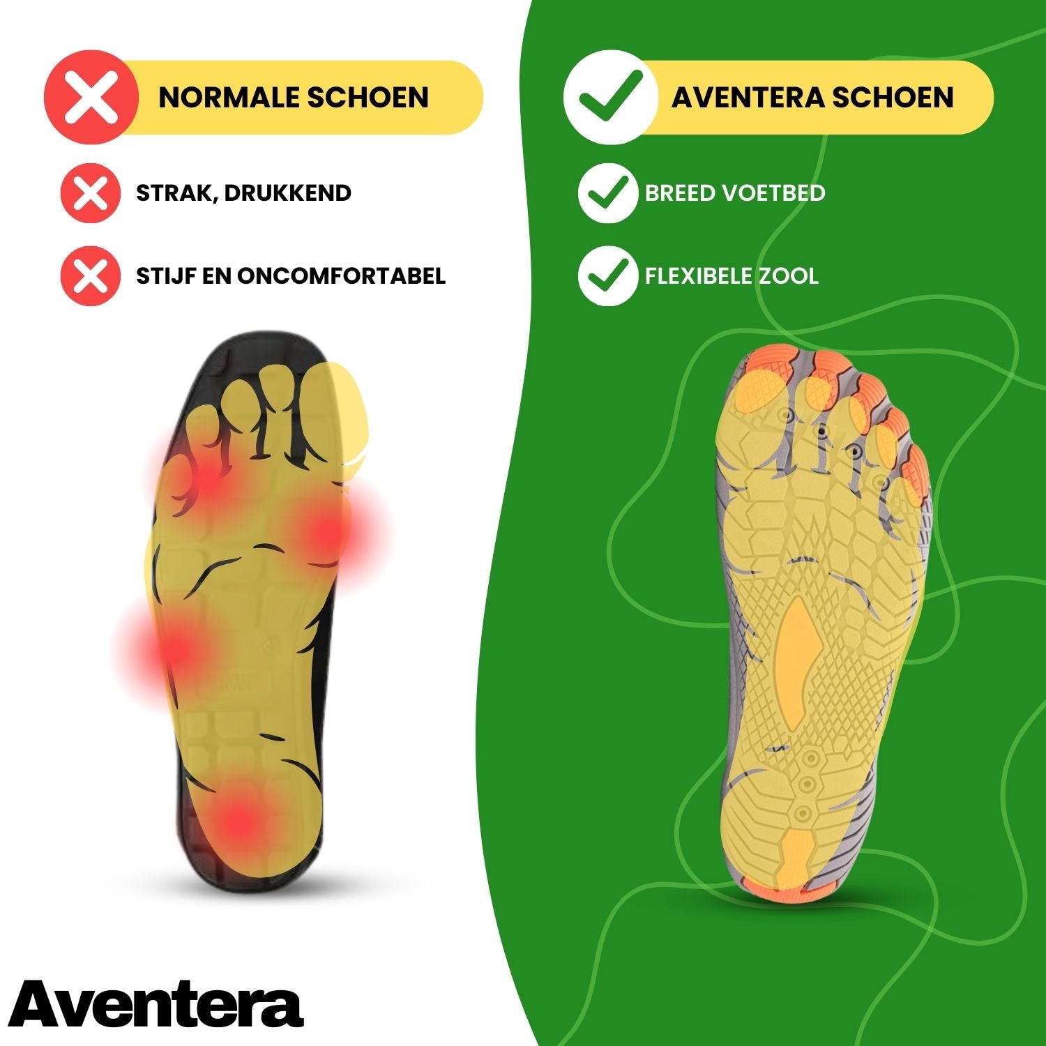 Aventera Spring | Gezonde en comfortabele blote-voeten-schoenen | Zomerschoen voor heren