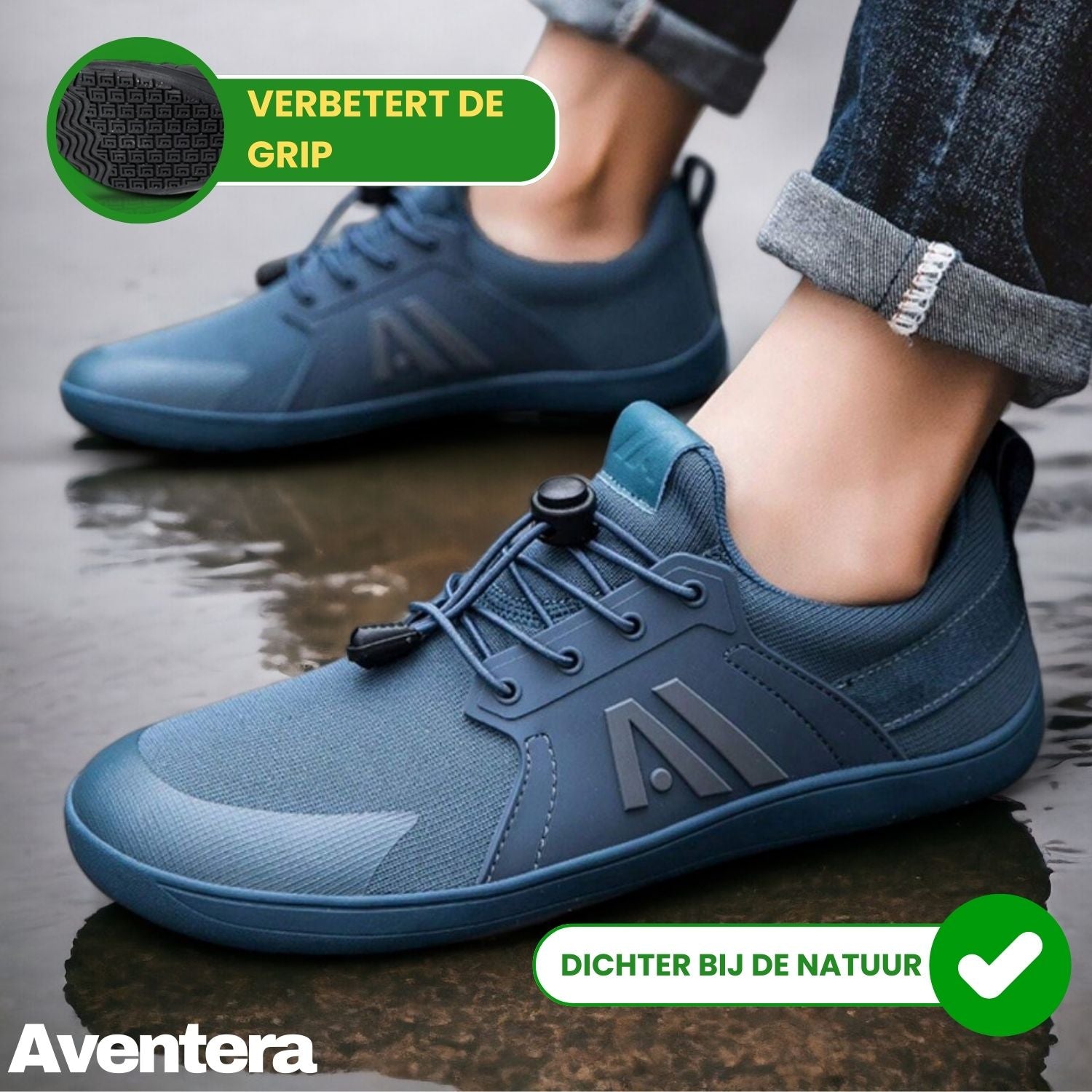 Aventera Spring | Gezonde en comfortabele blote-voeten-schoenen | Zomerschoen voor heren