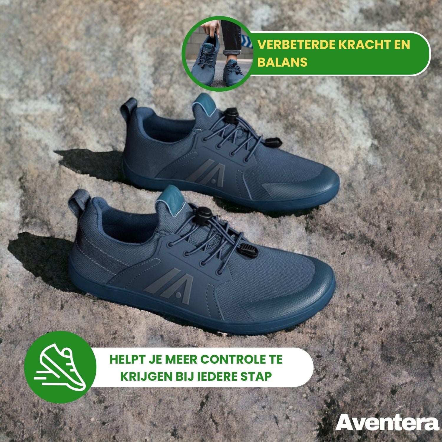 Aventera Spring | Gezonde en comfortabele blote-voeten-schoenen | Zomerschoen voor heren