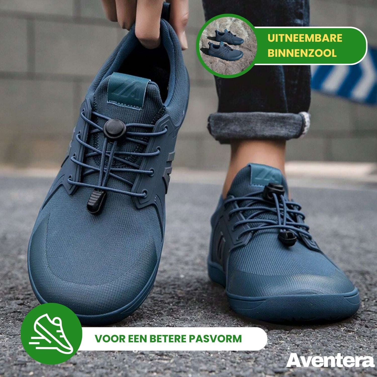 Aventera Spring | Gezonde en comfortabele blote-voeten-schoenen | Zomerschoen voor heren